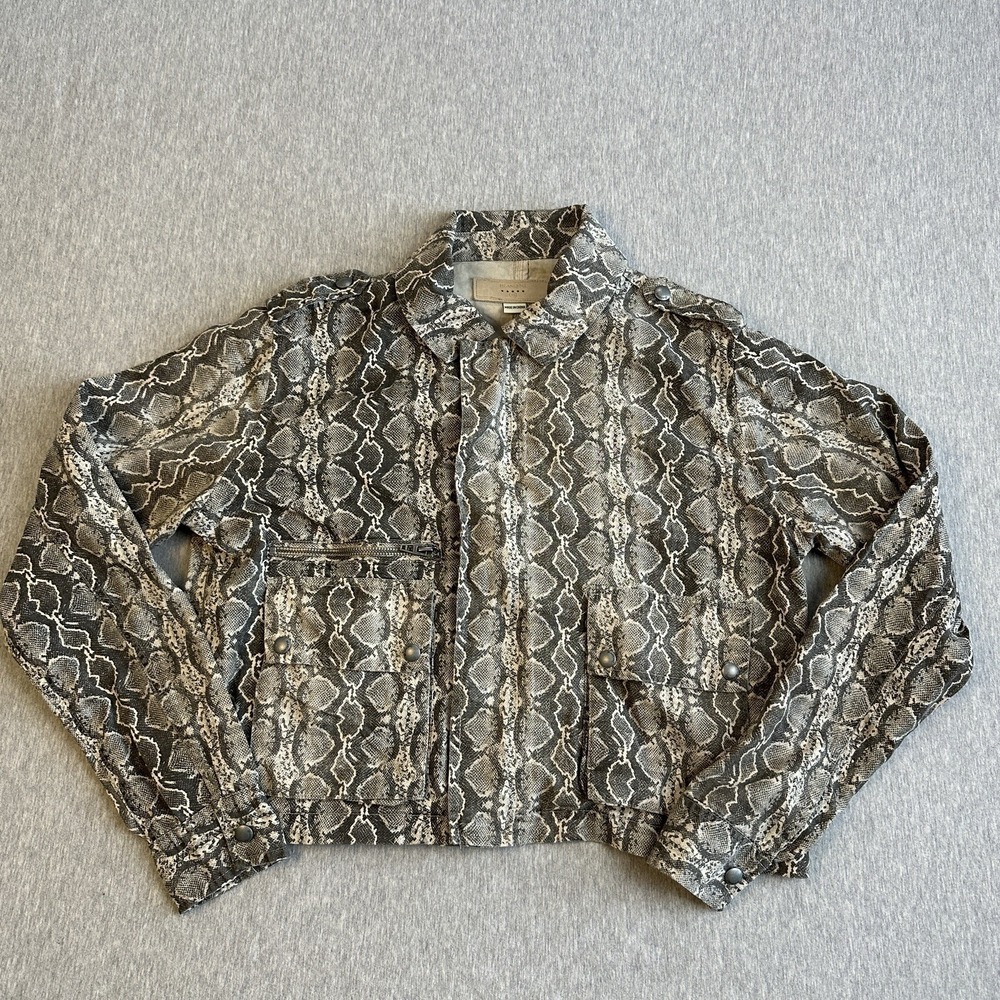 Blank NYC Soft Snakeskin Cropped Jacket‎ Lightweight Size XS D2249